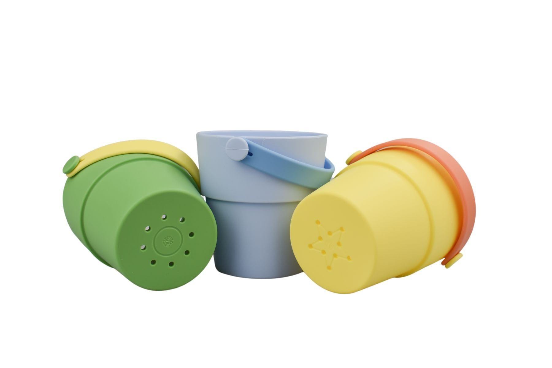 Kids Toy Chest Brand-Koala Dream, Gift-Baby Shower, Gift-Silicone Toys & Teethers SILICONE SHOWER BUCKETS 3PC SET GREEN