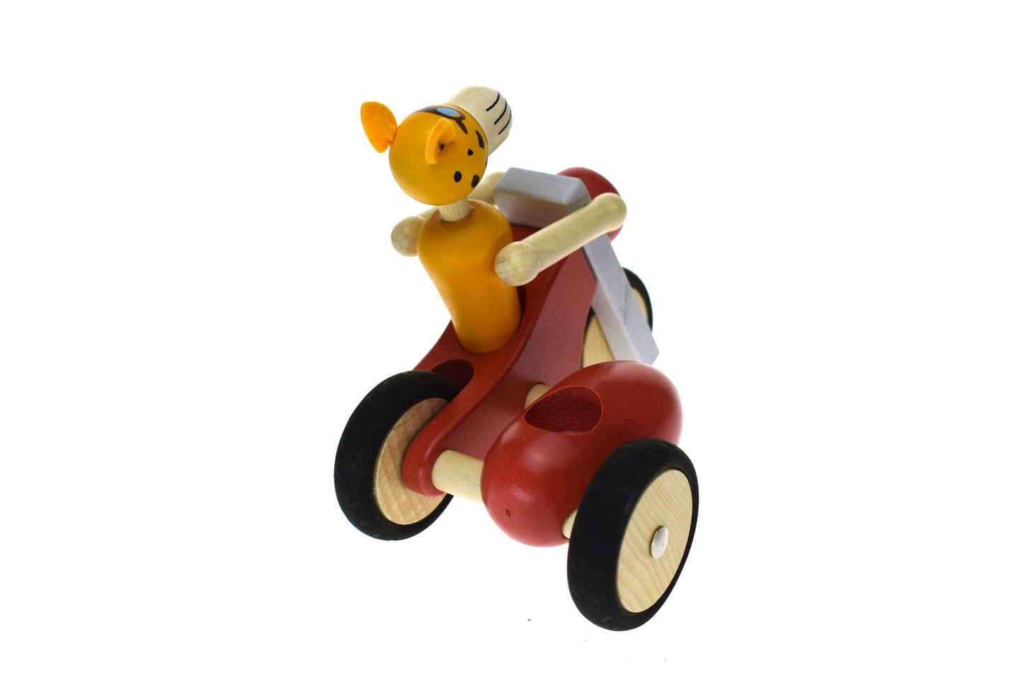 Kids Toy Chest Brand-Retro, Toys-Vehicles RETRO MOTOR TRICYCLE WITH CUTE LEOPARD DRIVER RED - LARGE