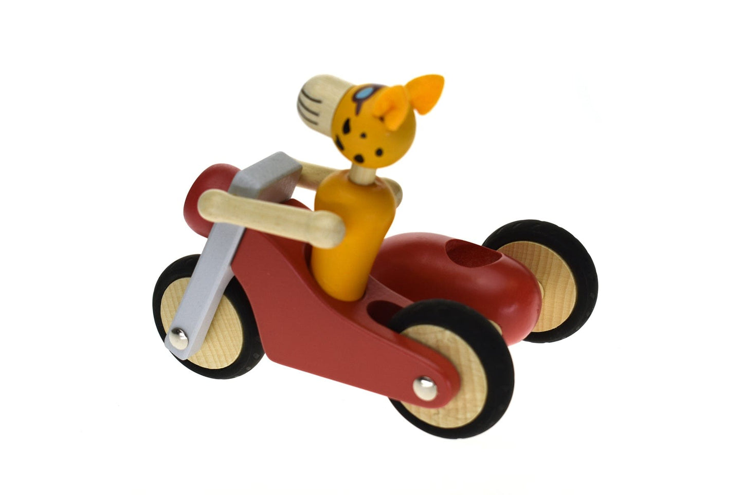 Kids Toy Chest Brand-Retro, Toys-Vehicles RETRO MOTOR TRICYCLE WITH CUTE LEOPARD DRIVER RED - LARGE