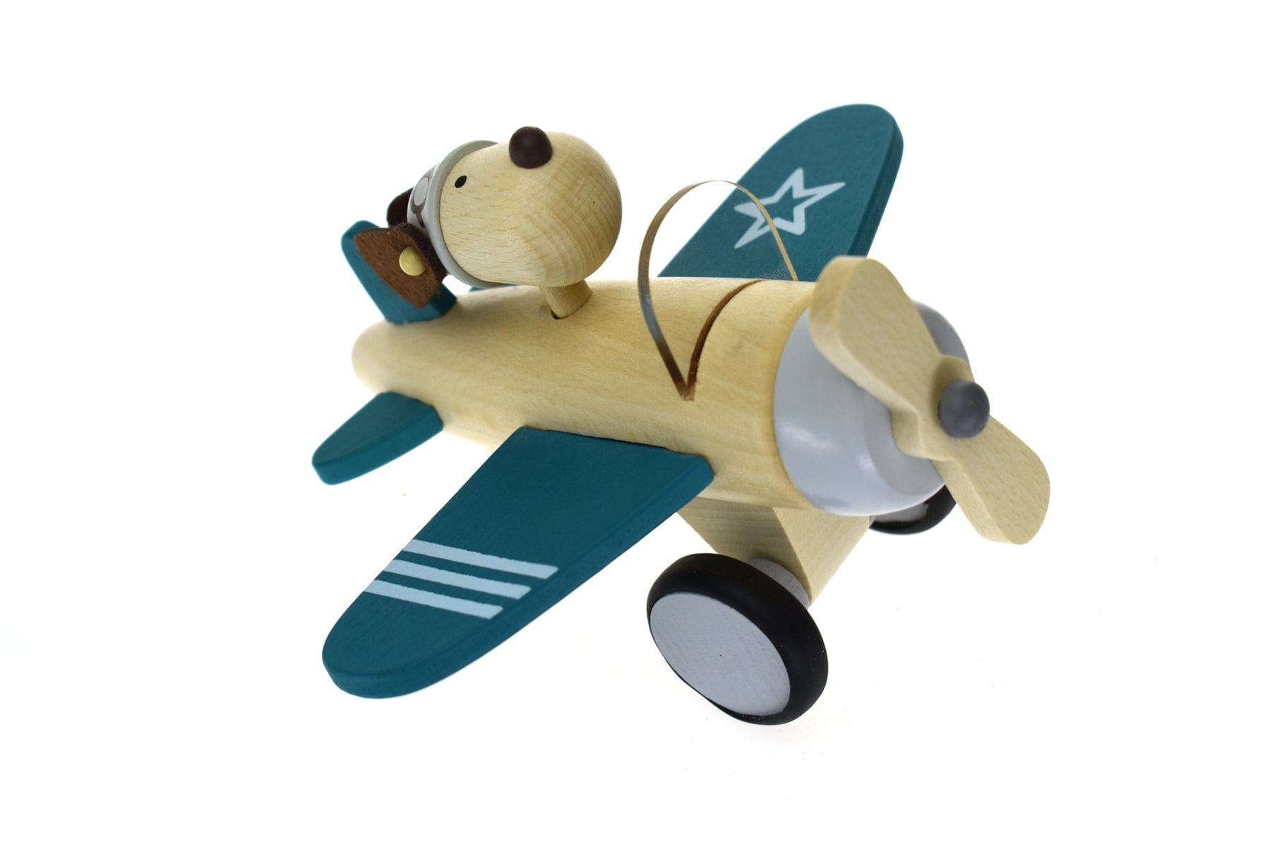 Kids Toy Chest Brand-Retro, Toys-Vehicles RETRO PLANE WITH CUTE DOG DRIVER - LARGE