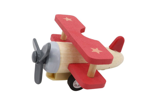 Kids Toy Chest Brand-Retro, Toys-Vehicles RETRO PULL BACK BIPLANE RED