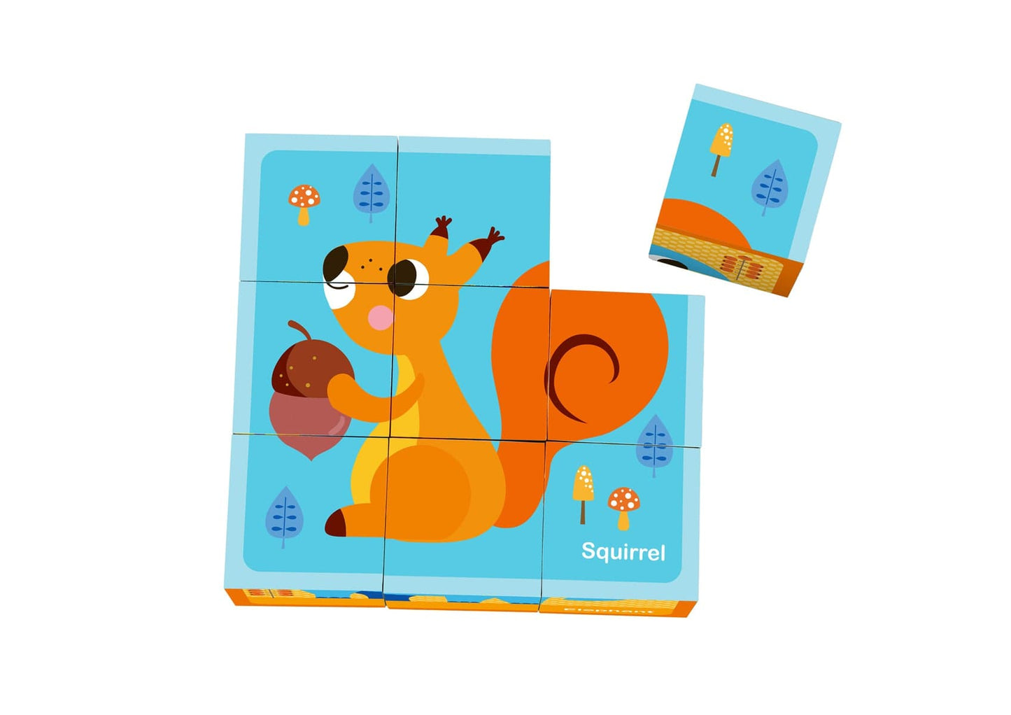 Kids Toy Chest Brand-Tooky Toy, Games-Block Puzzles ANIMAL BLOCK PUZZLE WITH DRAWING CARD