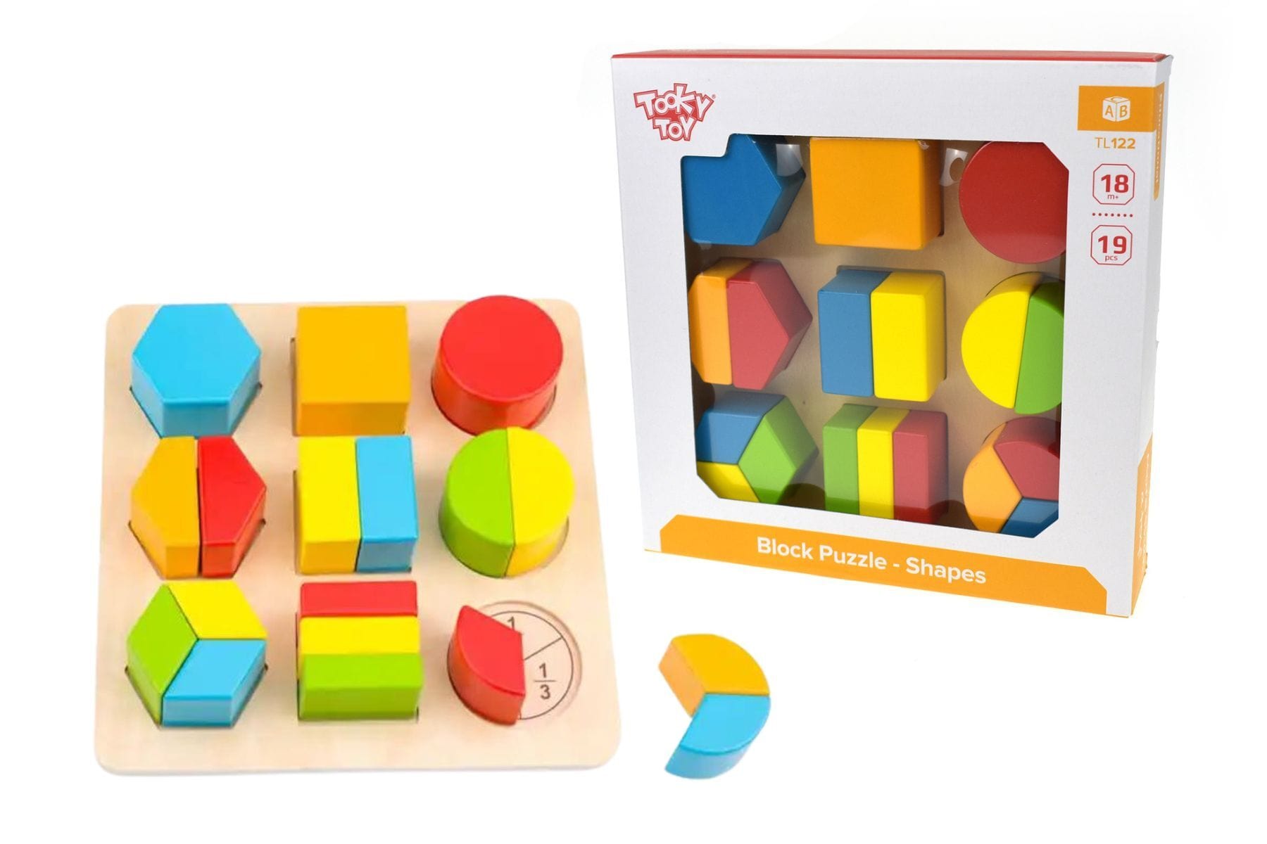 Kids Toy Chest Brand-Tooky Toy, Games-Block Puzzles, Games-Educational, Games-Peg & Tray Puzzles BLOCK PUZZLE - SHAPES