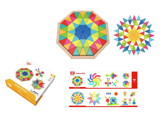 Kids Toy Chest Brand-Tooky Toy, Games-Block Puzzles, Toys-Educational OCTAGON MOSAIC PUZZLE