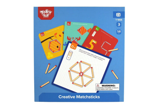 Kids Toy Chest Brand-Tooky Toy, Games-Educational CREATIVE MATCHSTICKS PUZZLE GAME