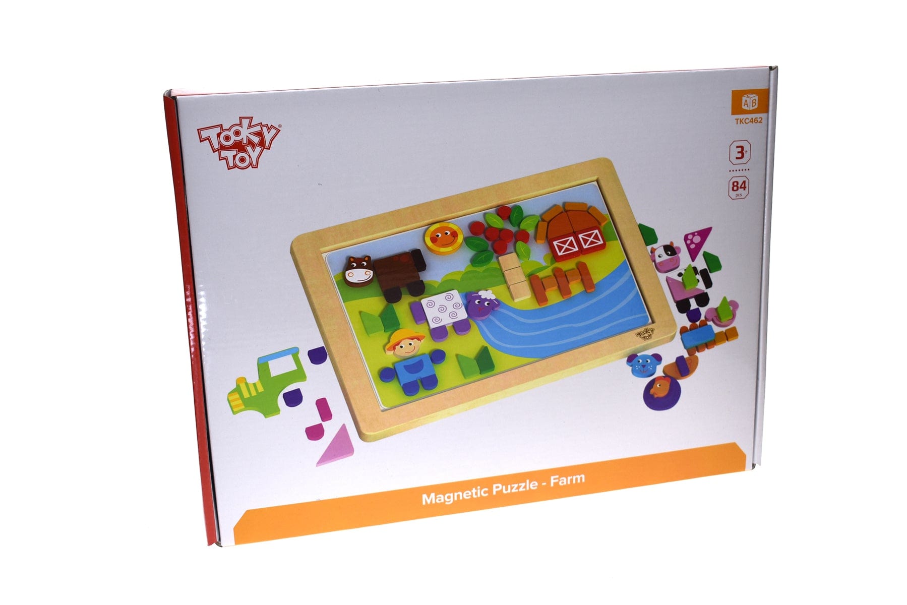 Kids Toy Chest Brand-Tooky Toy, Games-Educational, Toys-Educational MAGNETIC PUZZLE BOARD- FARM