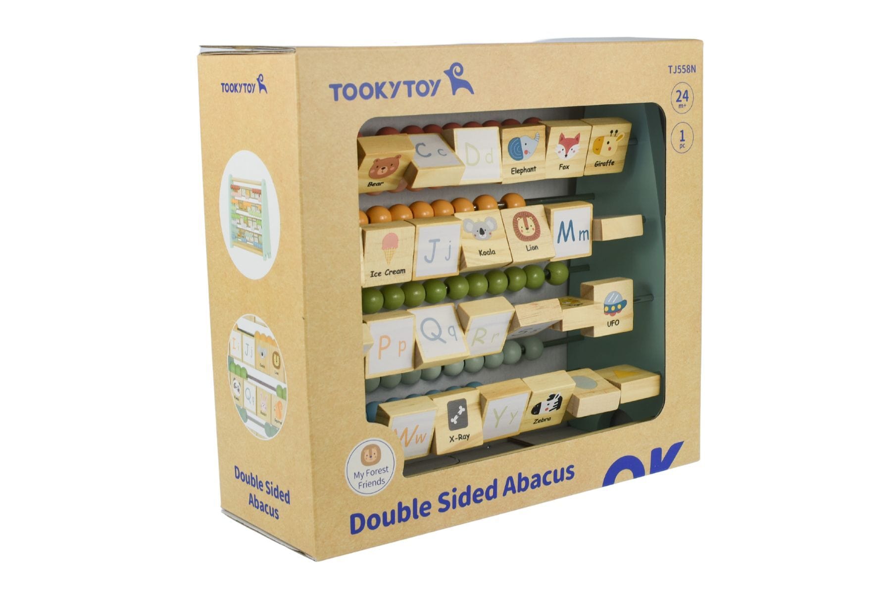 Kids Toy Chest Brand-Tooky Toy, Games-Educational, Toys-Educational MY FOREST FRIENDS DOUBLE SIDED ABACUS