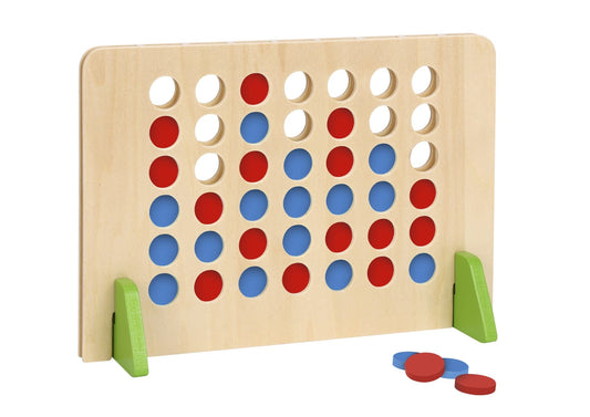 Kids Toy Chest Brand-Tooky Toy, Games-Family Games Classic Wooden Connect Four Game