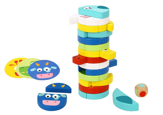 Kids Toy Chest Brand-Tooky Toy, Games-Family Games STACKING GAME - ANIMAL