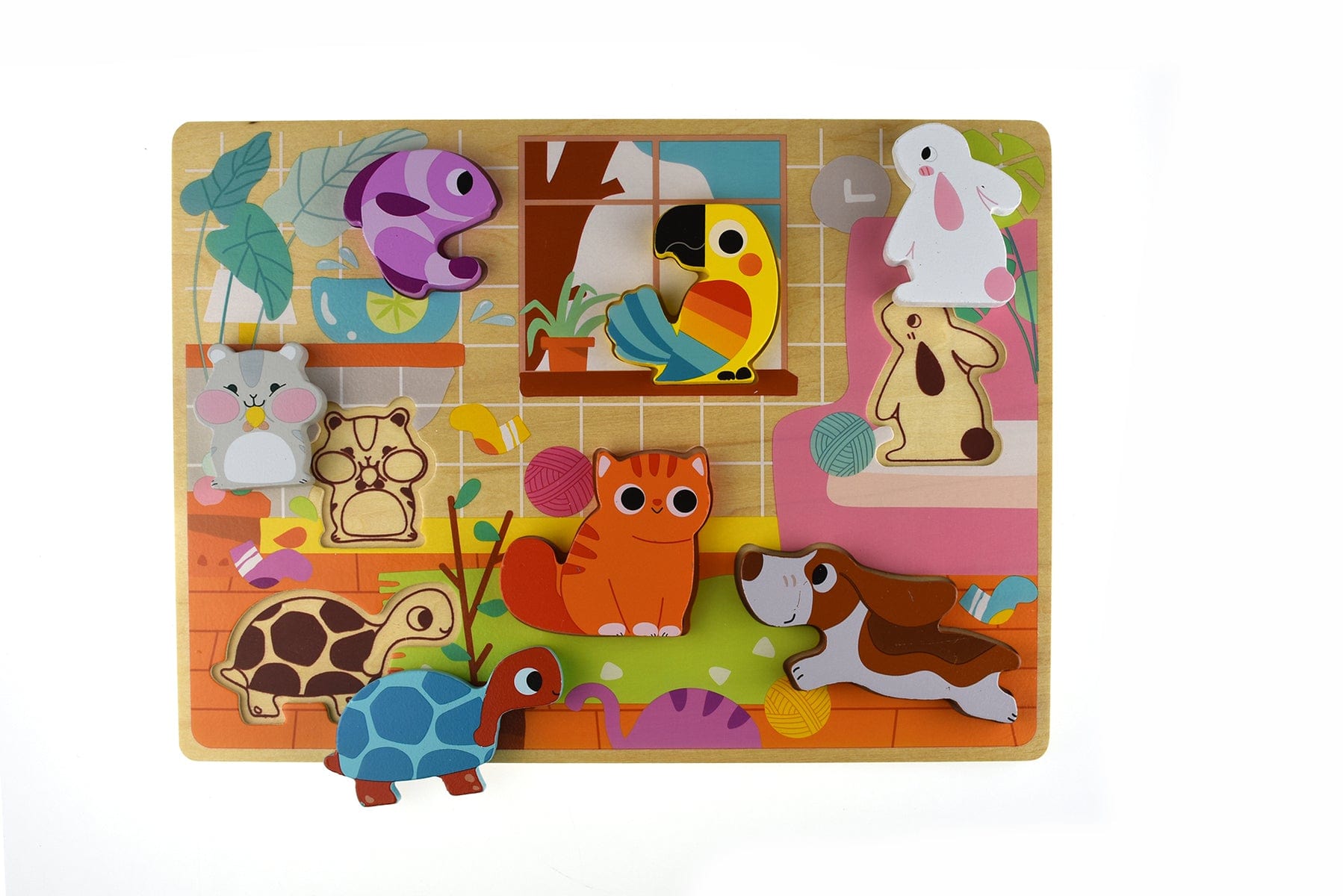 Kids Toy Chest Brand-Tooky Toy, Games-Peg & Tray Puzzles, X-FSC Certified CHUNKY PUZZLE - PET