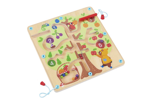 Kids Toy Chest Brand-Tooky Toy, Games-Puzzles & Brainteasers, Games-Educational MAGNETIC COUNTING FRUIT BALL MAZE TREE