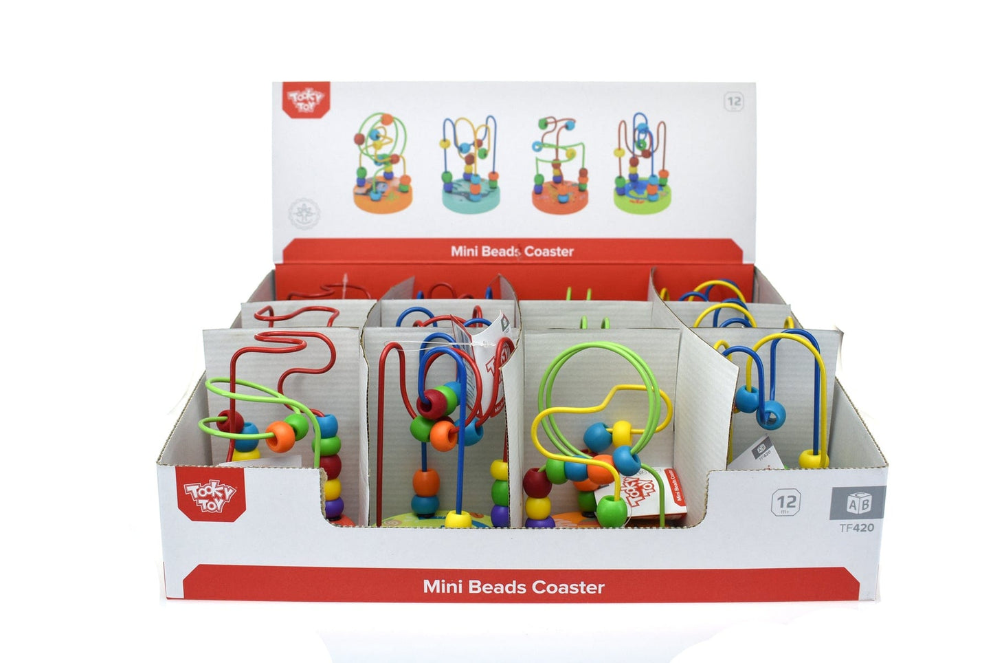 Kids Toy Chest Brand-Tooky Toy, Toys-Bead Mazes & Shape Sorters, X-FSC Certified ANIMAL BEADS COASTER