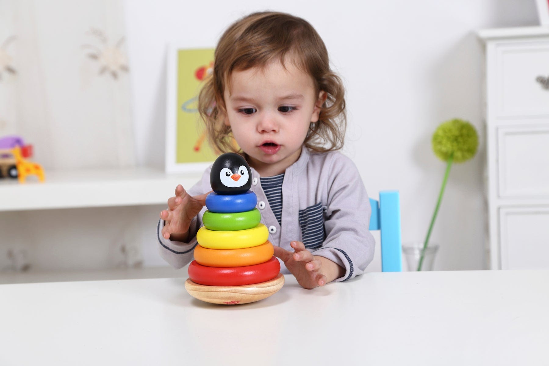 Kids Toy Chest Brand-Tooky Toy, Toys-Blocks & Stacking, Gift-Baby Shower PENGUIN STACKER