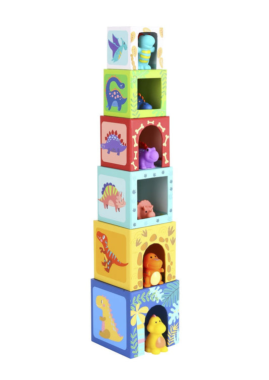 Kids Toy Chest Brand-Tooky Toy, Toys-Blocks & Stacking, X-FSC Certified NESTING BOXES DINOSAUR