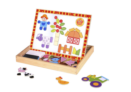 Kids Toy Chest Brand-Tooky Toy, Toys-Educational MAGNETIC PUZZLE BOX - FARM