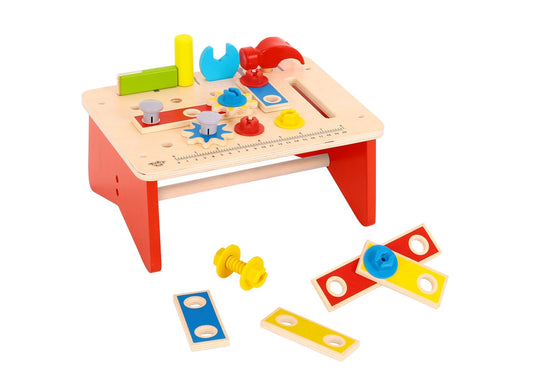 Kids Toy Chest Brand-Tooky Toy, Toys-Pretend Play CONSTRUCTION TOOL WORK BENCH