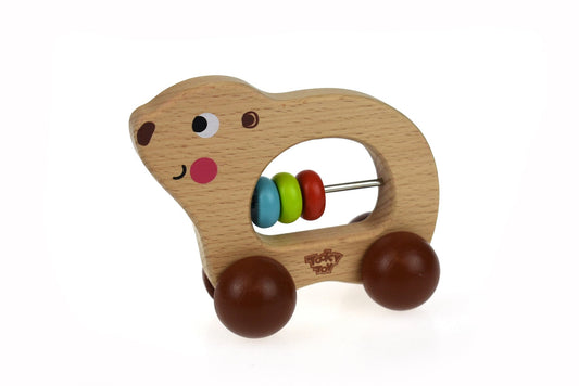 Kids Toy Chest Brand-Tooky Toy, Toys-Vehicles, Gift-Baby Shower ANIMAL ROLLER-BEAR