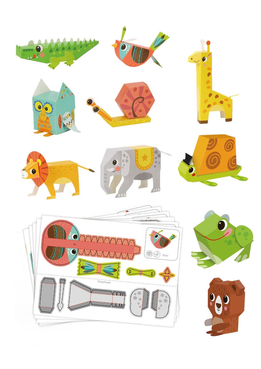 Kids Toy Chest Brand-Tookyland, Craft-Craft Kits 3D Animal Origami Craft Kit for Kids