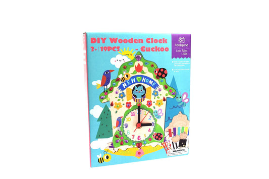 Kids Toy Chest Brand-Tookyland, Craft-Craft Kits DIY WOODEN CLOCK - CUCKOO SCIENCE & CRAFT KIT