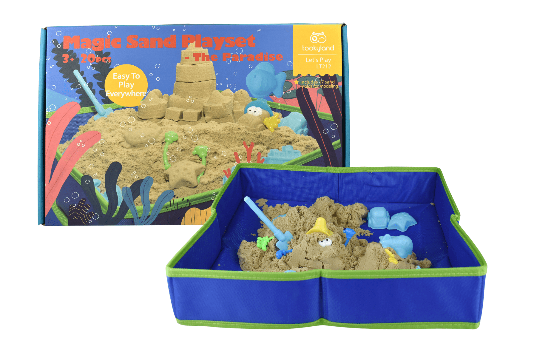 Kids Toy Chest Brand-Tookyland, Craft-Craft Kits MAGIC STAR PARADISE SAND PLAYKIT - 2KG