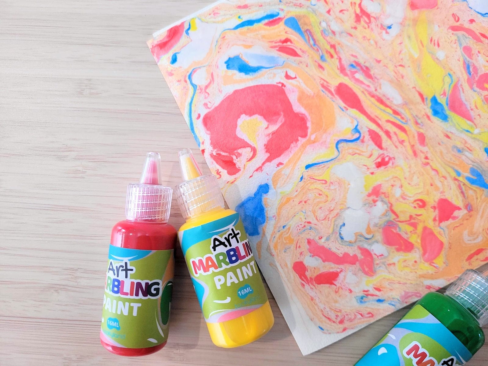 Kids Toy Chest Brand-Tookyland, Craft-Craft Kits MARBLING PAINT - 6 COLOURS CRAFT KIT