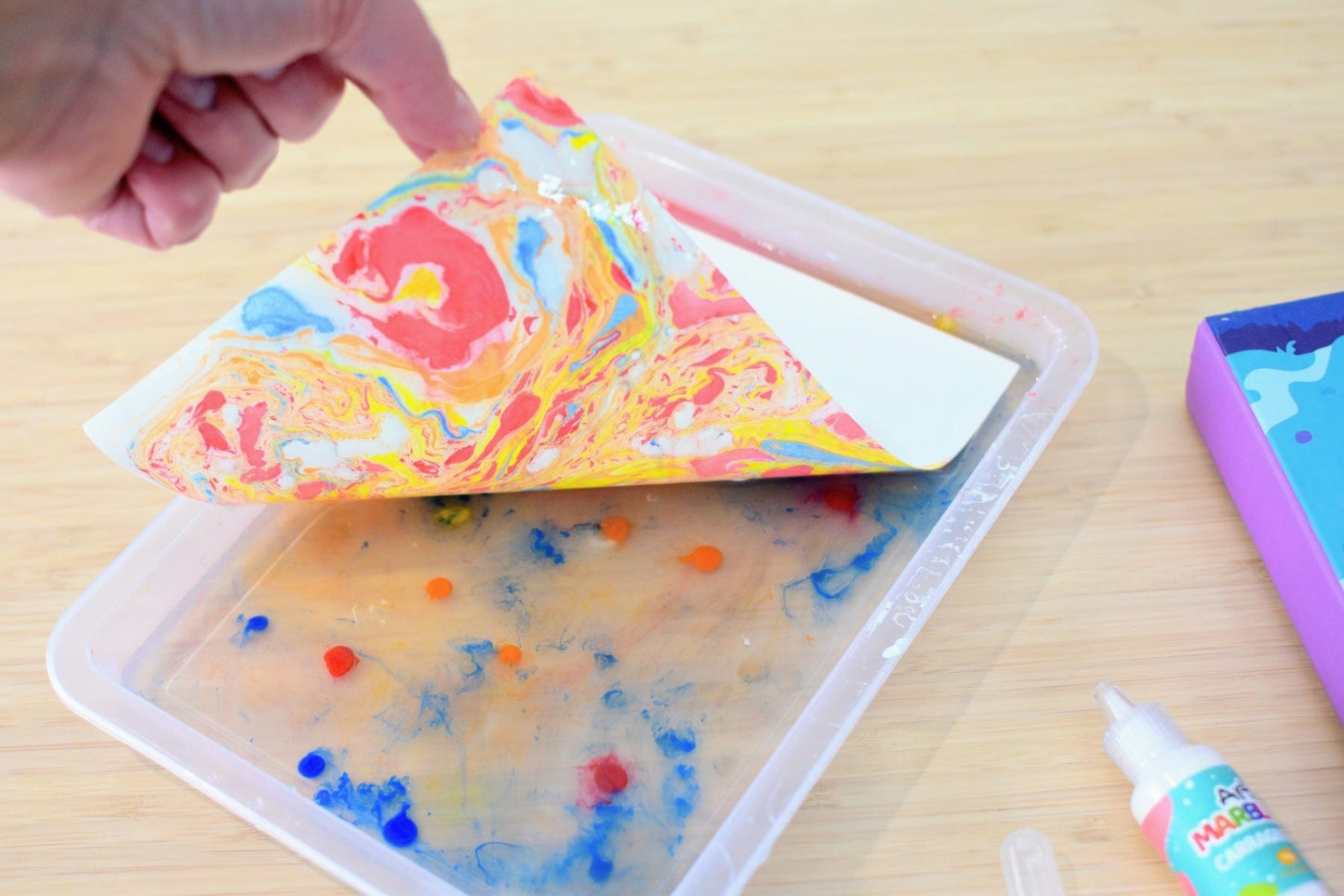 Kids Toy Chest Brand-Tookyland, Craft-Craft Kits MARBLING PAINT - 6 COLOURS CRAFT KIT