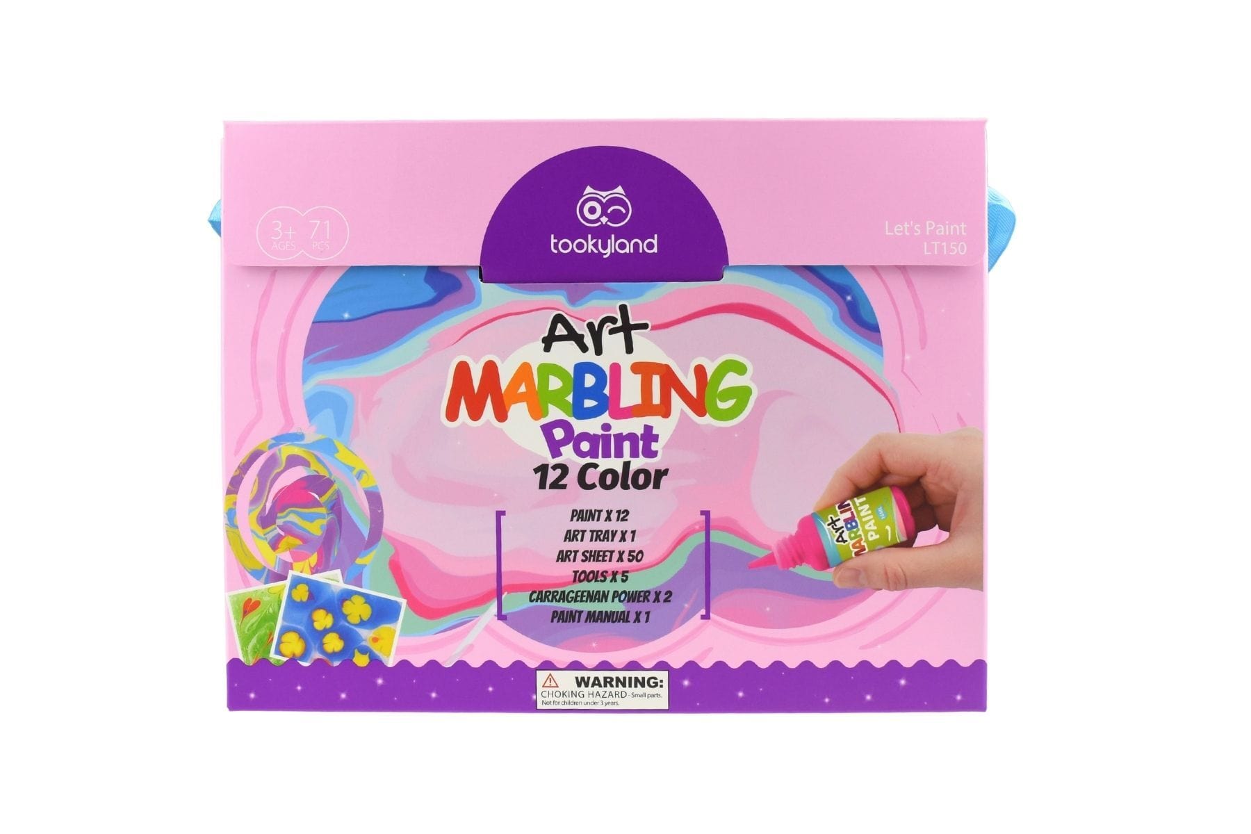 Kids Toy Chest Brand-Tookyland, Craft-Craft Kits MARBLING PAINT KIT - 12 COLOUR