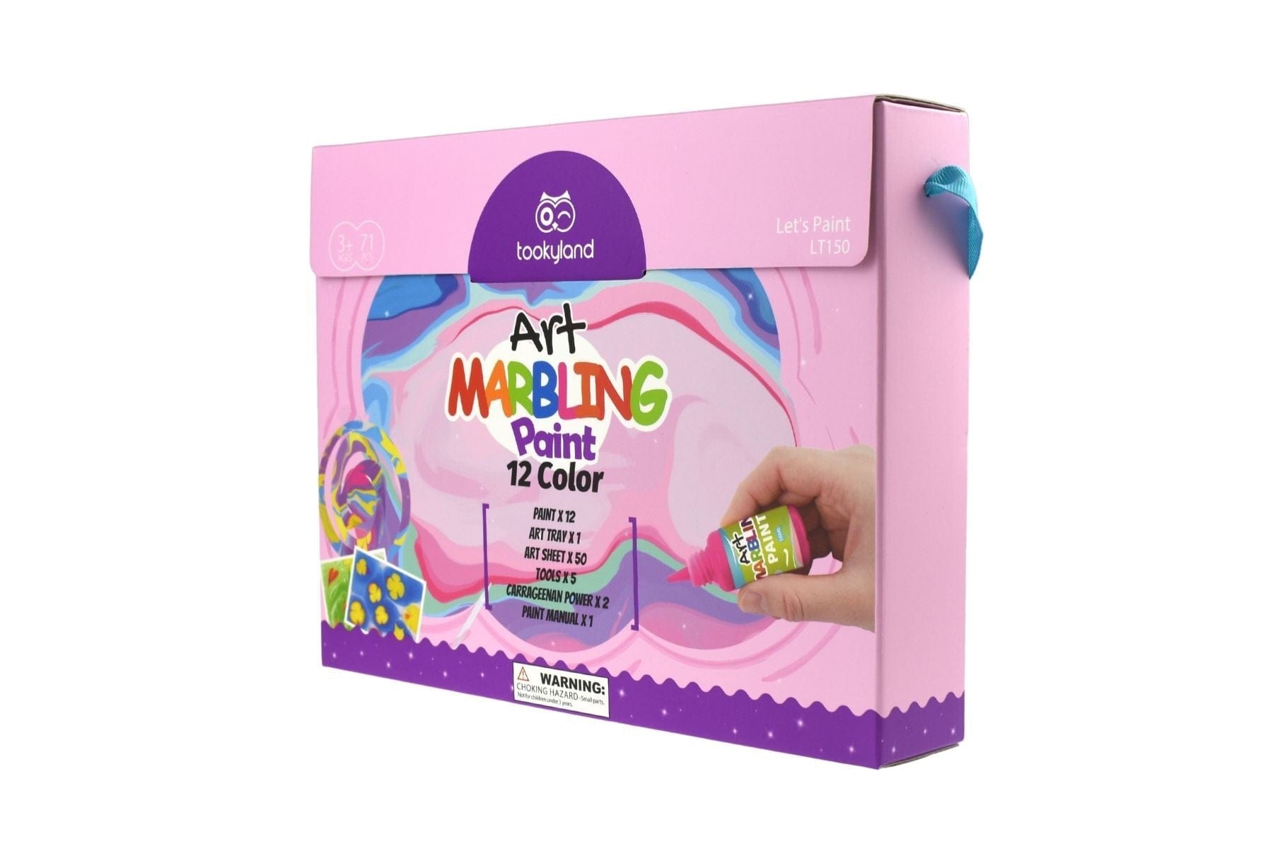 Kids Toy Chest Brand-Tookyland, Craft-Craft Kits MARBLING PAINT KIT - 12 COLOUR