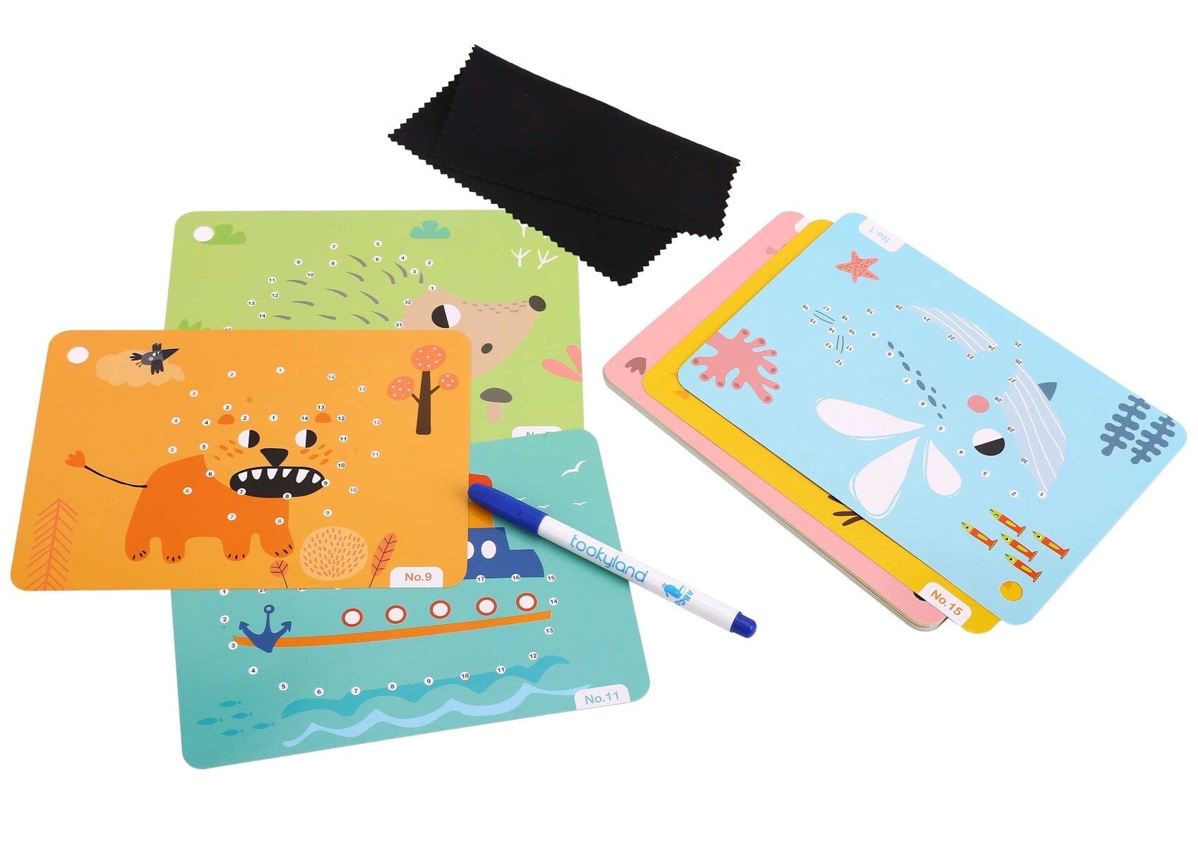 Kids Toy Chest Brand-Tookyland, Craft-Painting & Drawing LETS TRACE- TRACING SHAPES FLASH CARDS