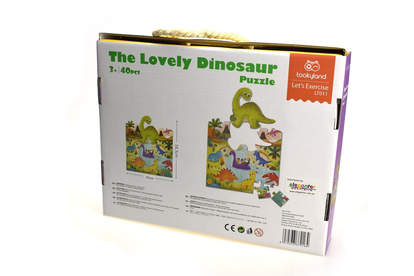 Kids Toy Chest Brand-Tookyland, Games-Jigsaw Puzzles DINOSAUR JIGSAW FLOOR PUZZLE 40PCS