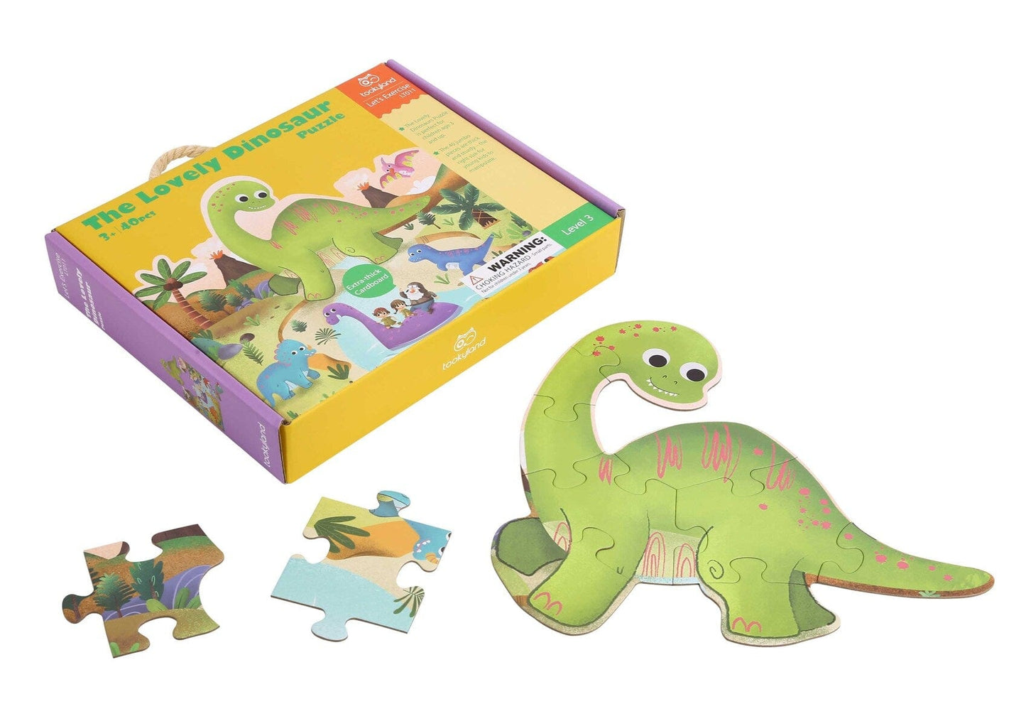 Kids Toy Chest Brand-Tookyland, Games-Jigsaw Puzzles DINOSAUR JIGSAW FLOOR PUZZLE 40PCS