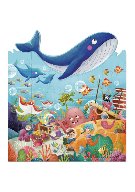 Kids Toy Chest Brand-Tookyland, Games-Jigsaw Puzzles MARINE LIFE JIGSAW FLOOR PUZZLE 30PCS