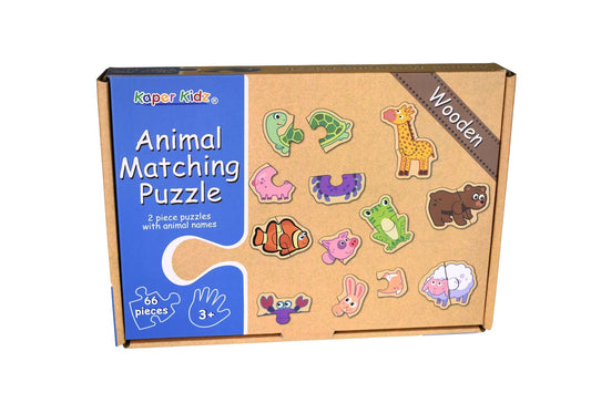 Kids Toy Chest Games-Peg & Tray Puzzles, Brand-Kaper Kidz ANIMAL MATCHING PUZZLE