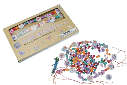 Kids Toy Chest Games-Peg & Tray Puzzles, Brand-Kaper Kidz ROSE GARDEN BEAD KIT