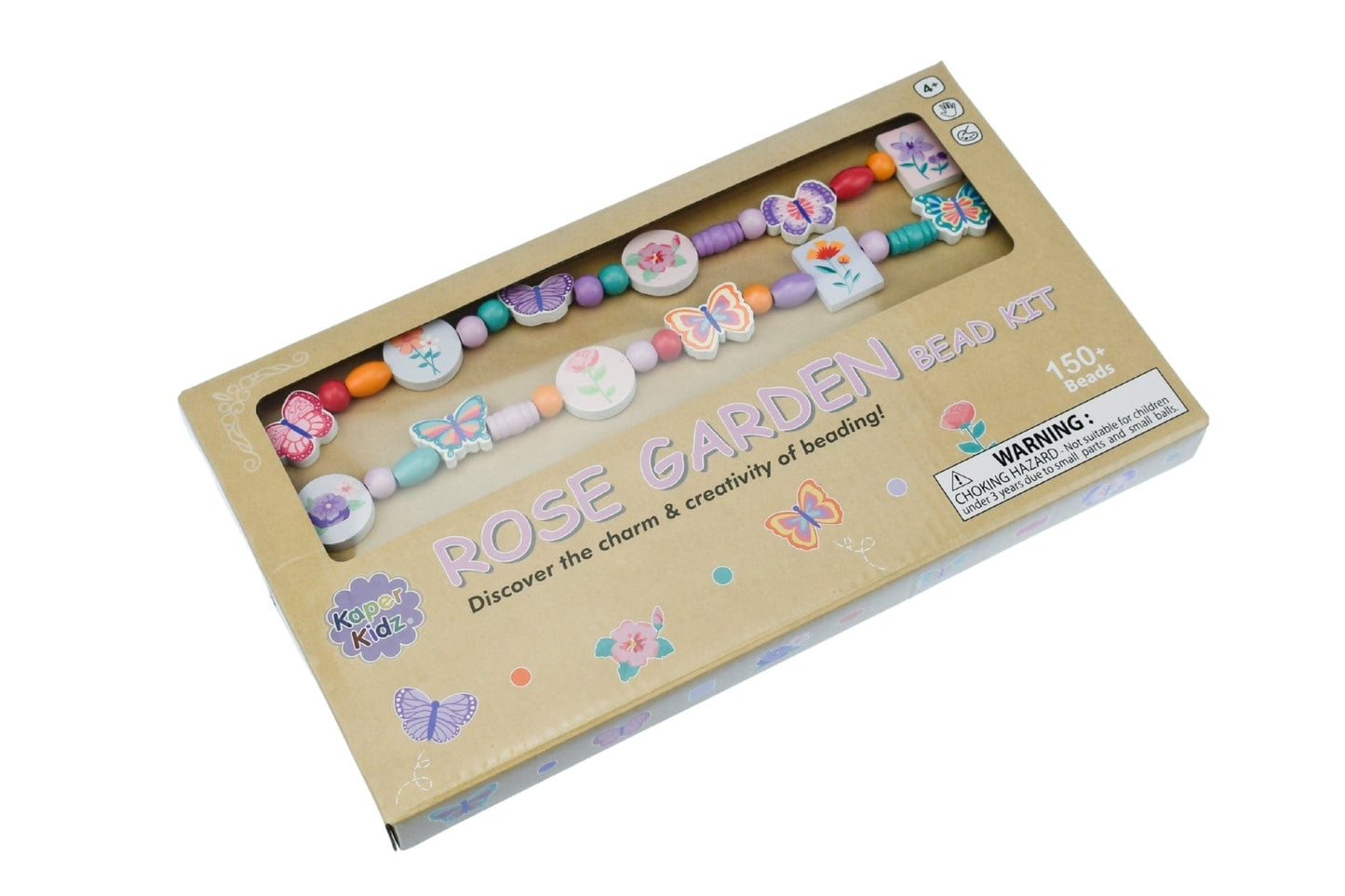 Kids Toy Chest Games-Peg & Tray Puzzles, Brand-Kaper Kidz ROSE GARDEN BEAD KIT