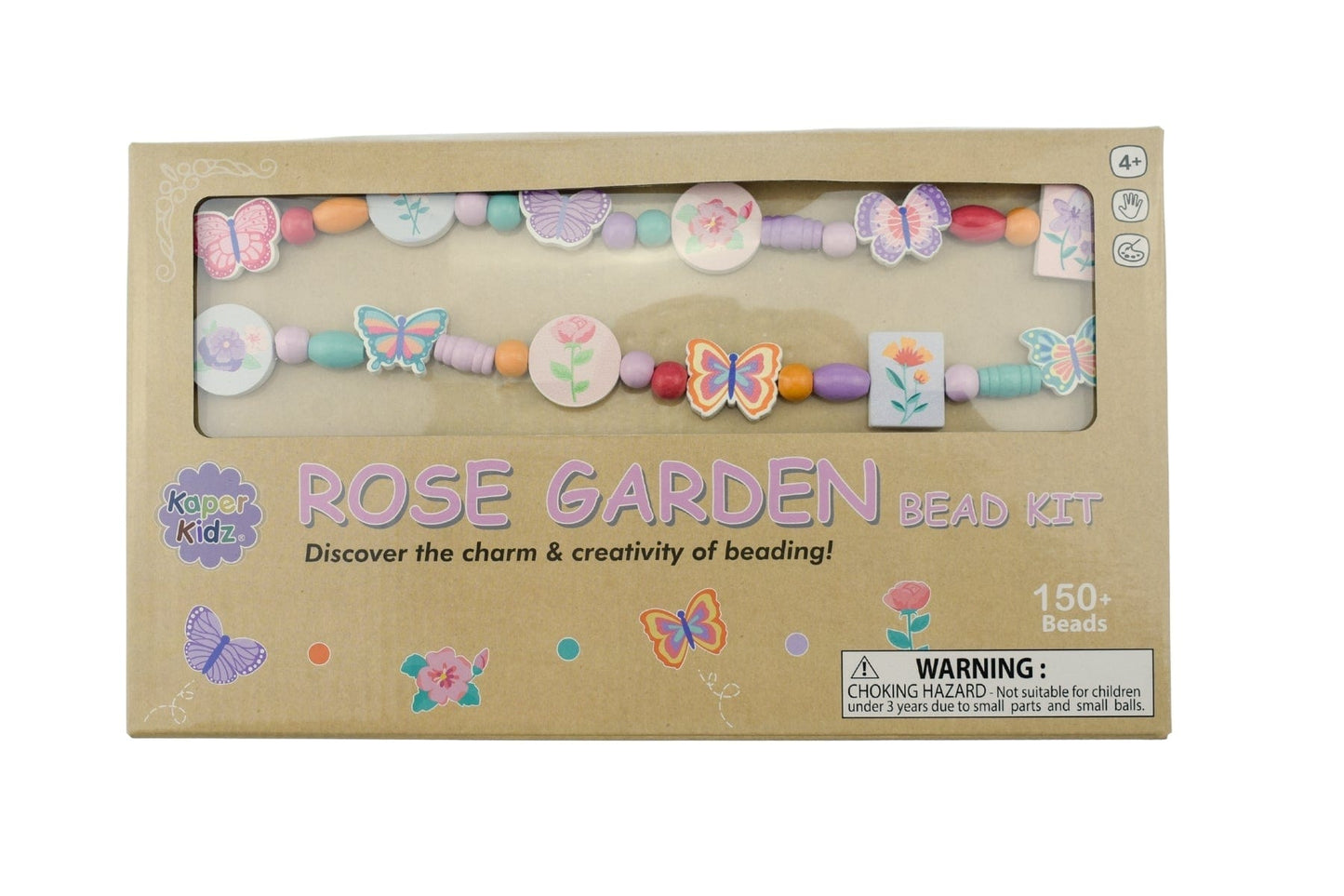 Kids Toy Chest Games-Peg & Tray Puzzles, Brand-Kaper Kidz ROSE GARDEN BEAD KIT