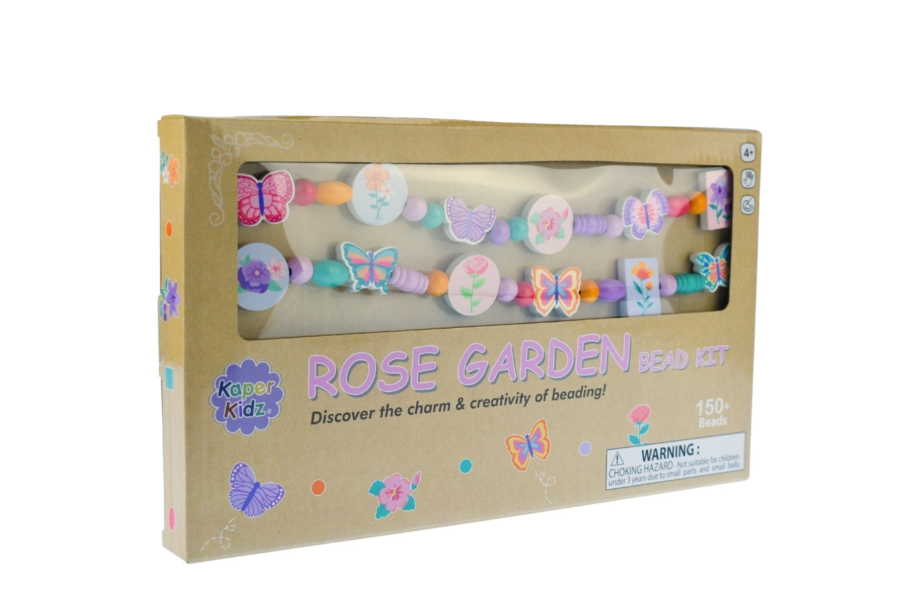 Kids Toy Chest Games-Peg & Tray Puzzles, Brand-Kaper Kidz ROSE GARDEN BEAD KIT