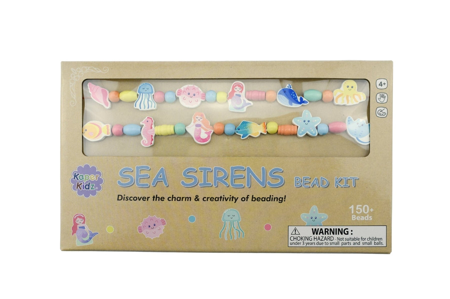 Kids Toy Chest Games-Peg & Tray Puzzles, Brand-Kaper Kidz SEA SIRENS BEAD KIT