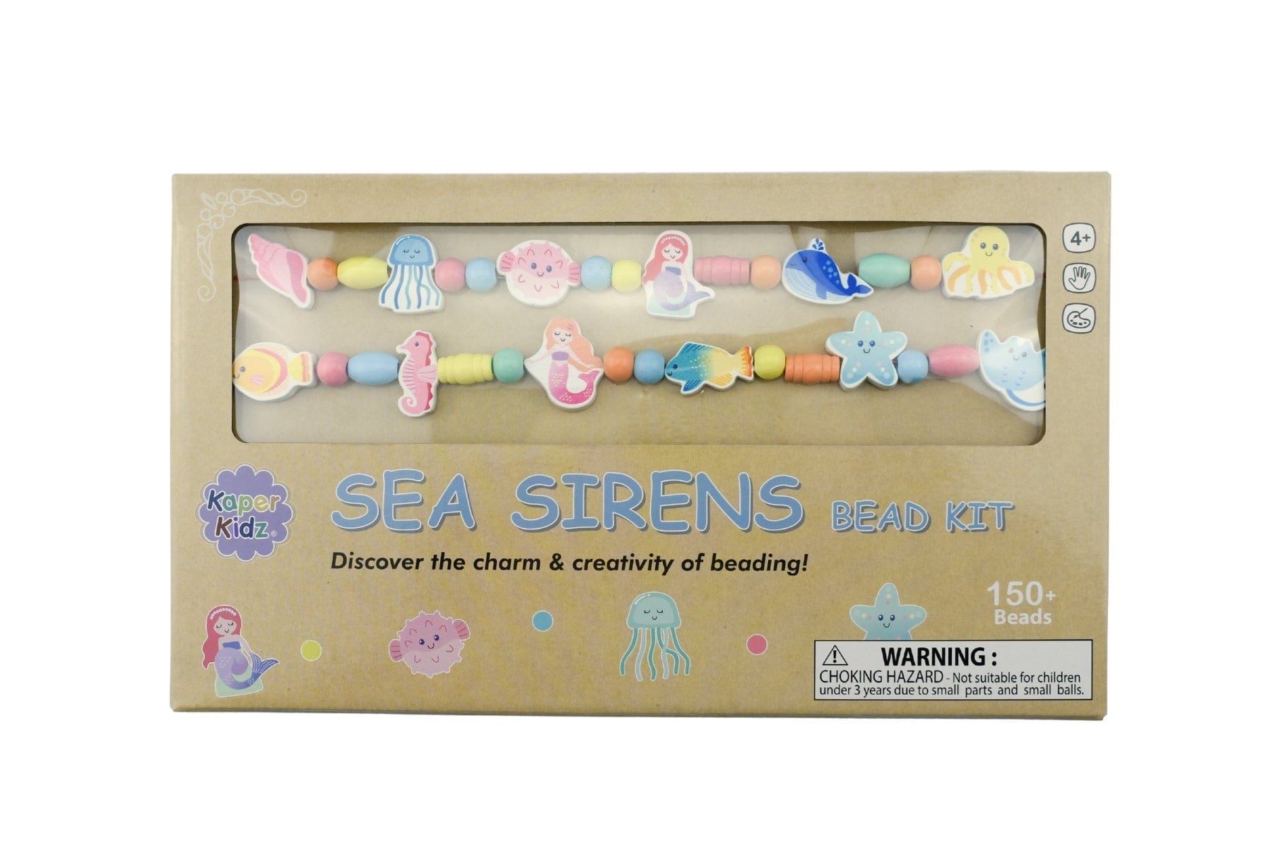 Kids Toy Chest Games-Peg & Tray Puzzles, Brand-Kaper Kidz SEA SIRENS BEAD KIT