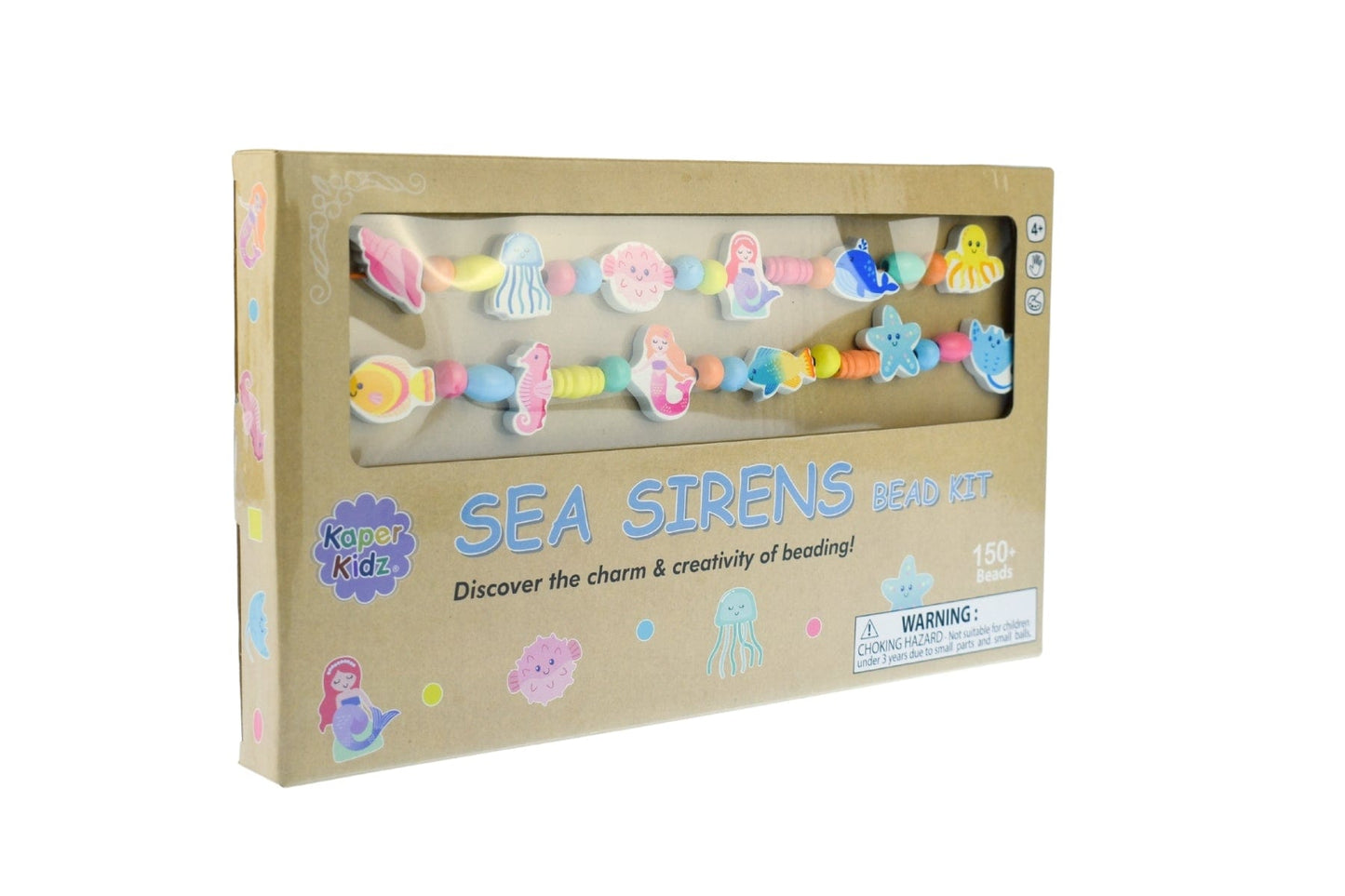 Kids Toy Chest Games-Peg & Tray Puzzles, Brand-Kaper Kidz SEA SIRENS BEAD KIT