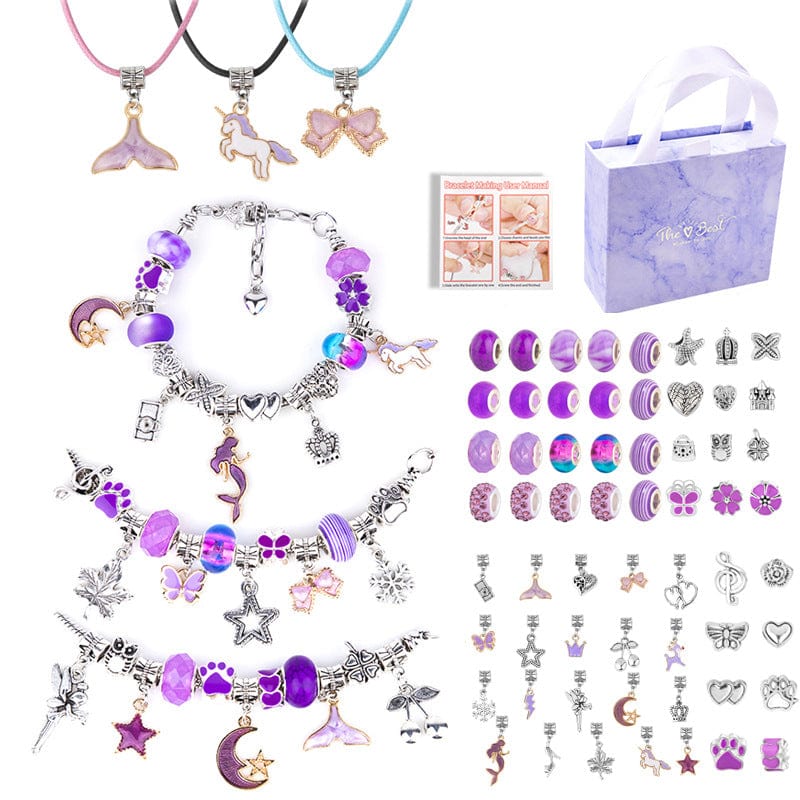 Kids Toy Chest  Gift & Novelty > Novelty > Jewellery Making Kits DIY Children's Bracelet Kit - Bead Craft Puzzle Gift Set for Creative Play
