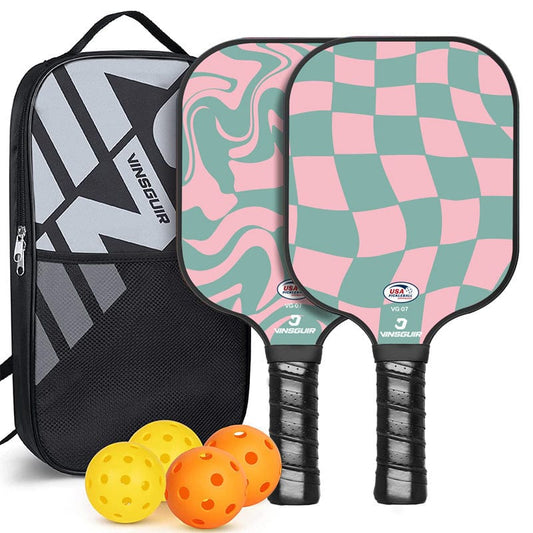 Kids Toy Chest  Sports & Fitness > Racquet Sports > Pickleball Bubble Hall Fiberglass Pickleball Paddle Set - Vibrant Design for Enhanced Gameplay