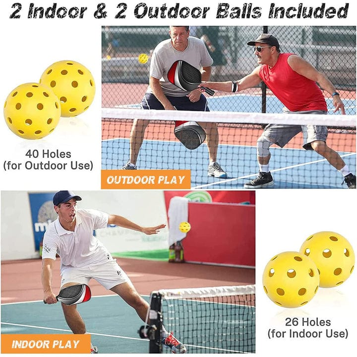 Kids Toy Chest  Sports & Fitness > Racquet Sports > Pickleball Bubble Hall Fiberglass Pickleball Paddle Set - Vibrant Design for Enhanced Gameplay