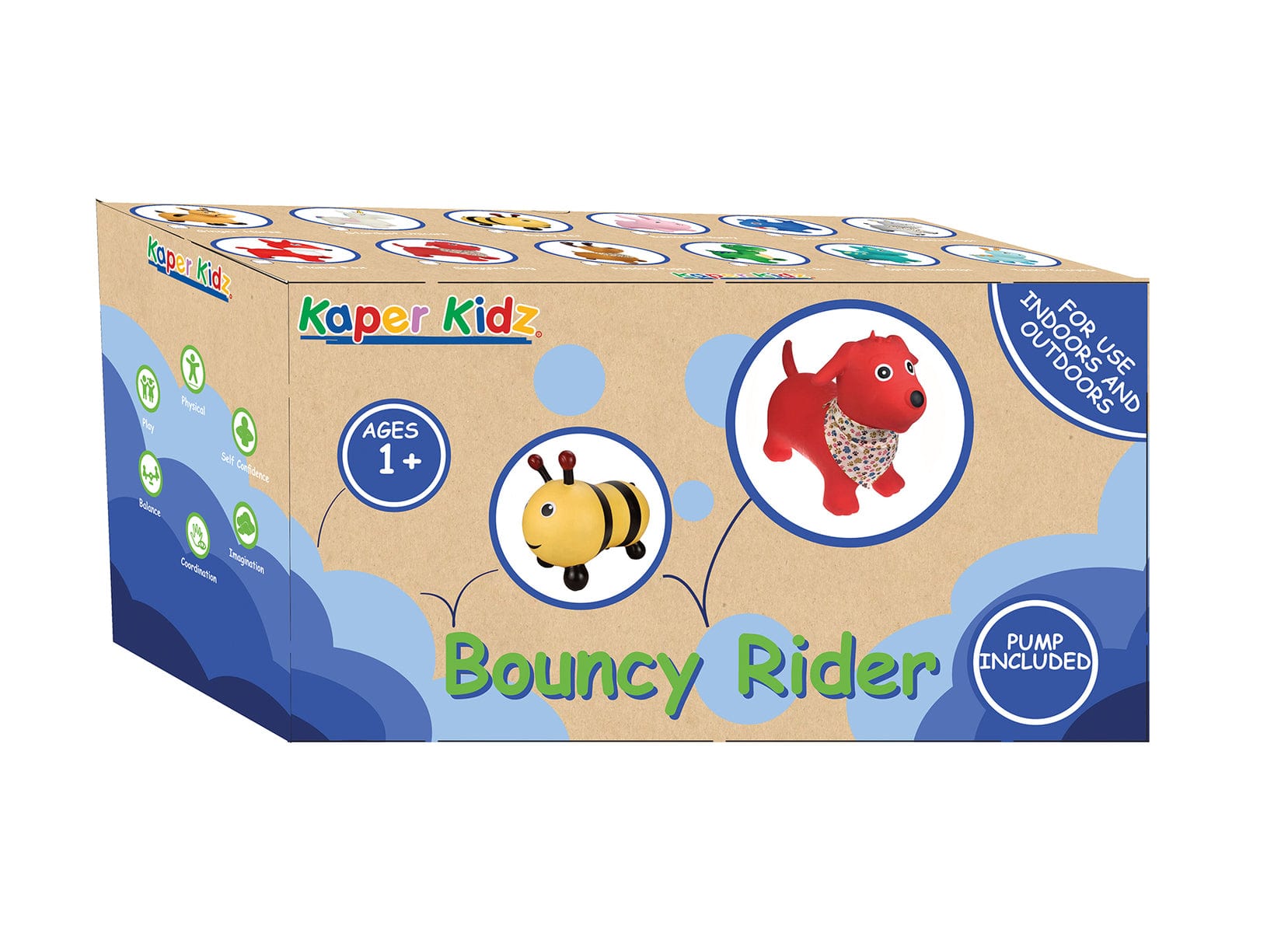 Kids Toy Chest Toys-Outdoor & Water Play, Toys-Ride On, Brand-Kaper Kidz BOUNCY RIDER SNUGGLES THE DOG